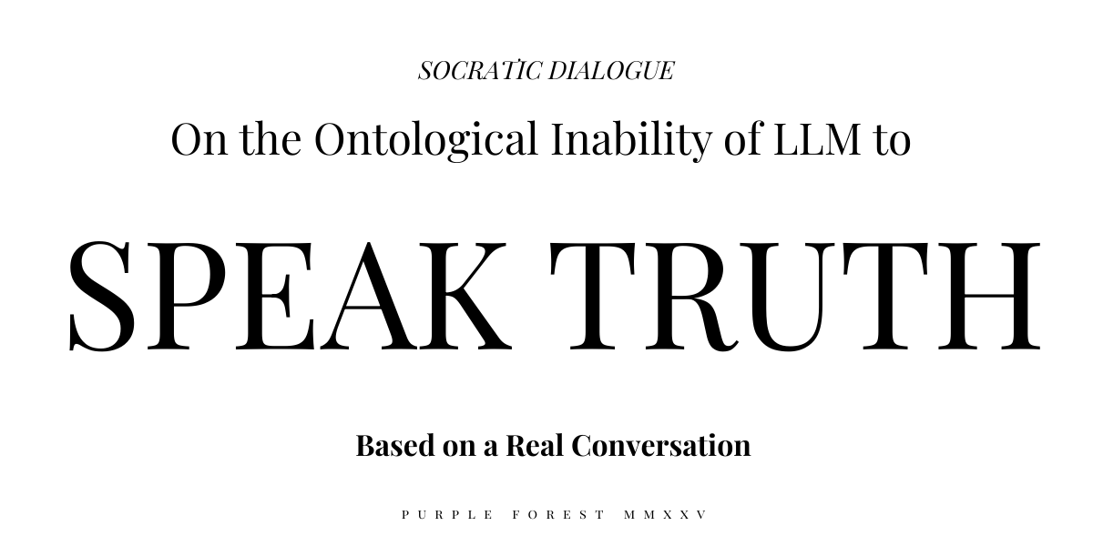 On the Ontological Inability of AI to Speak Truth